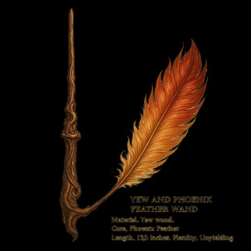Yew and Phoenix Feather Wand