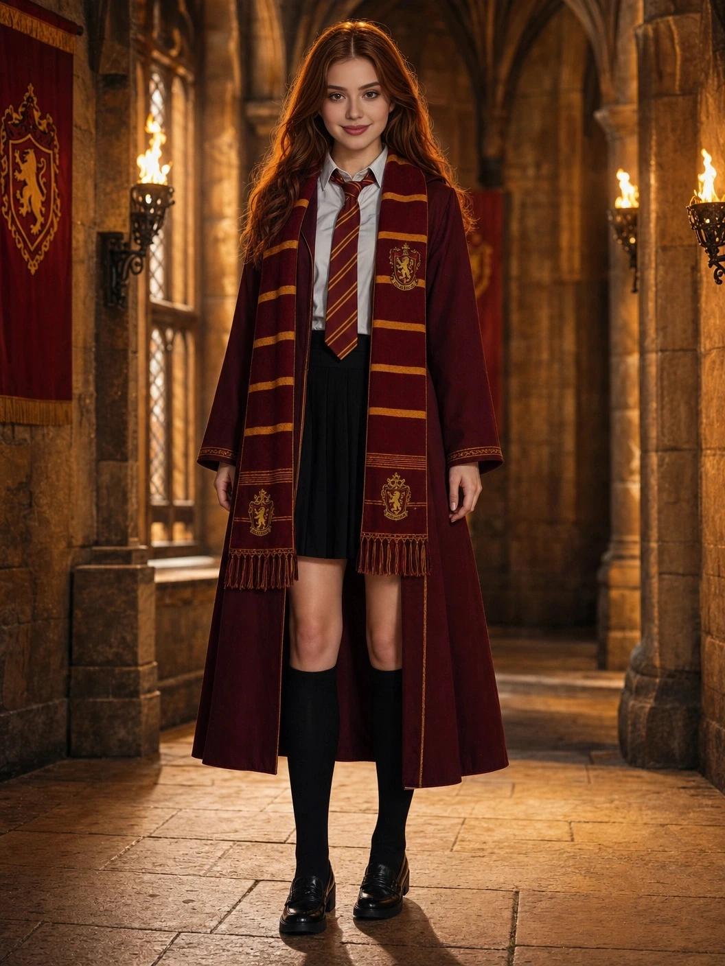 AI-generated Gryffindor house portrait example