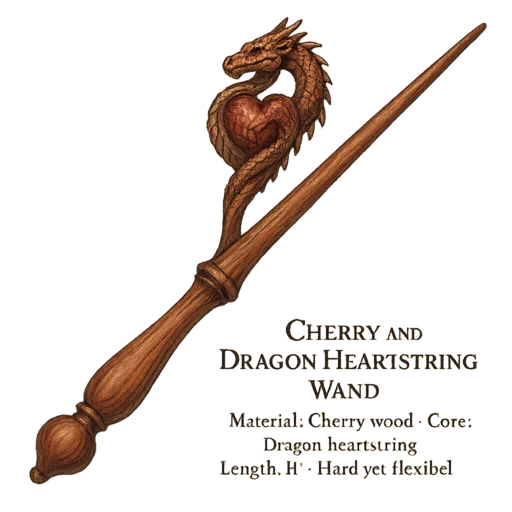 Magical wooden wands display in mystical shop